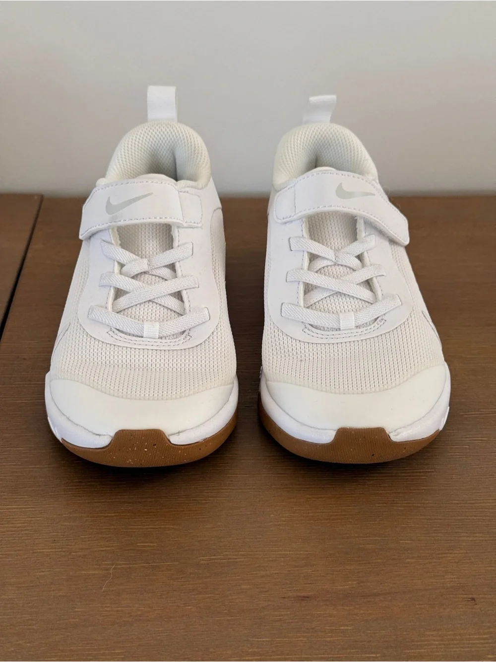 Nike Kids White and Gum-Lite Athletic Sneakers